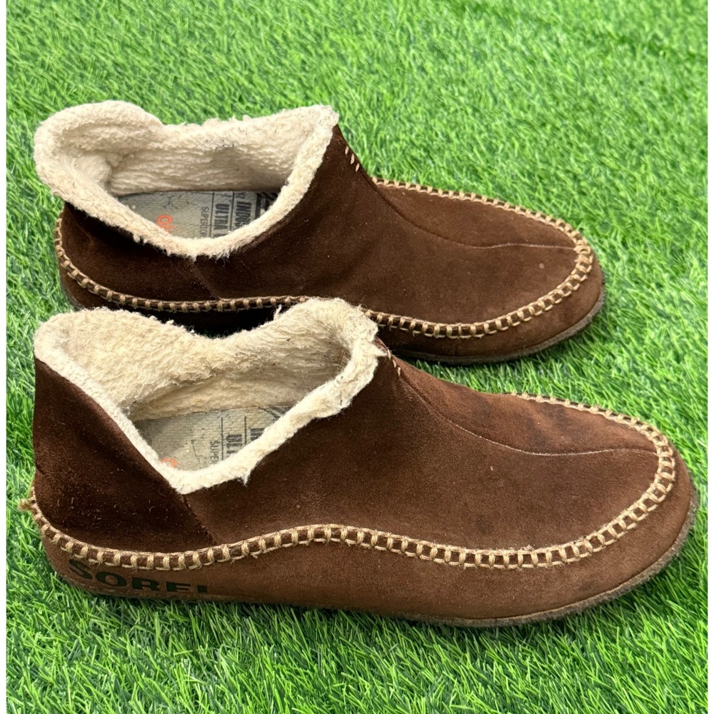 Sorel Falcon Ridge II Mens Brown Suede Slippers NM3477-256 Size 13